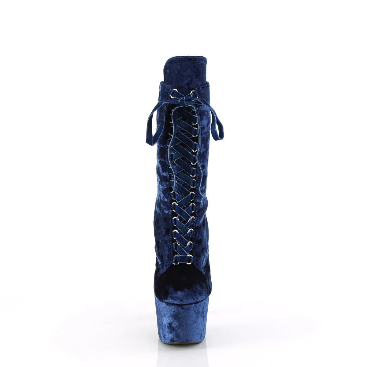 7 Inch Heel ADORE-1045VEL Navy Blue Velvet