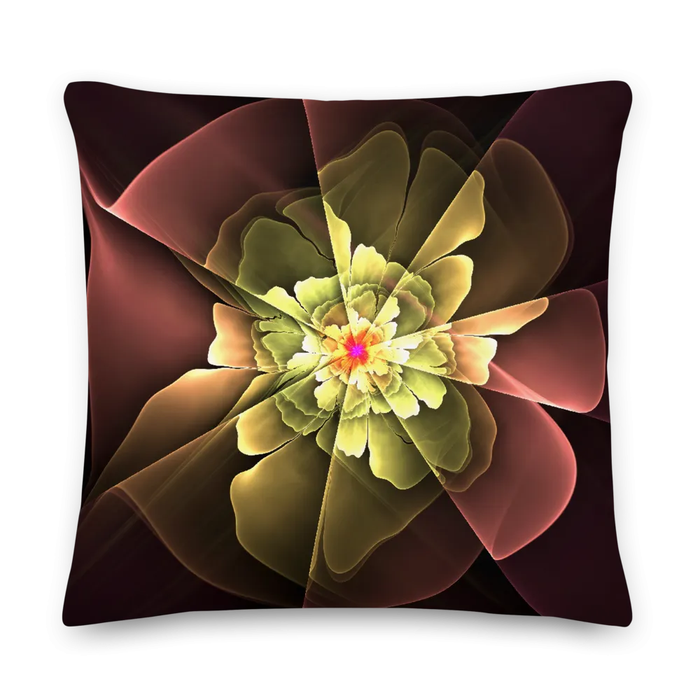 Abstract Flower 04 Square Premium Pillow