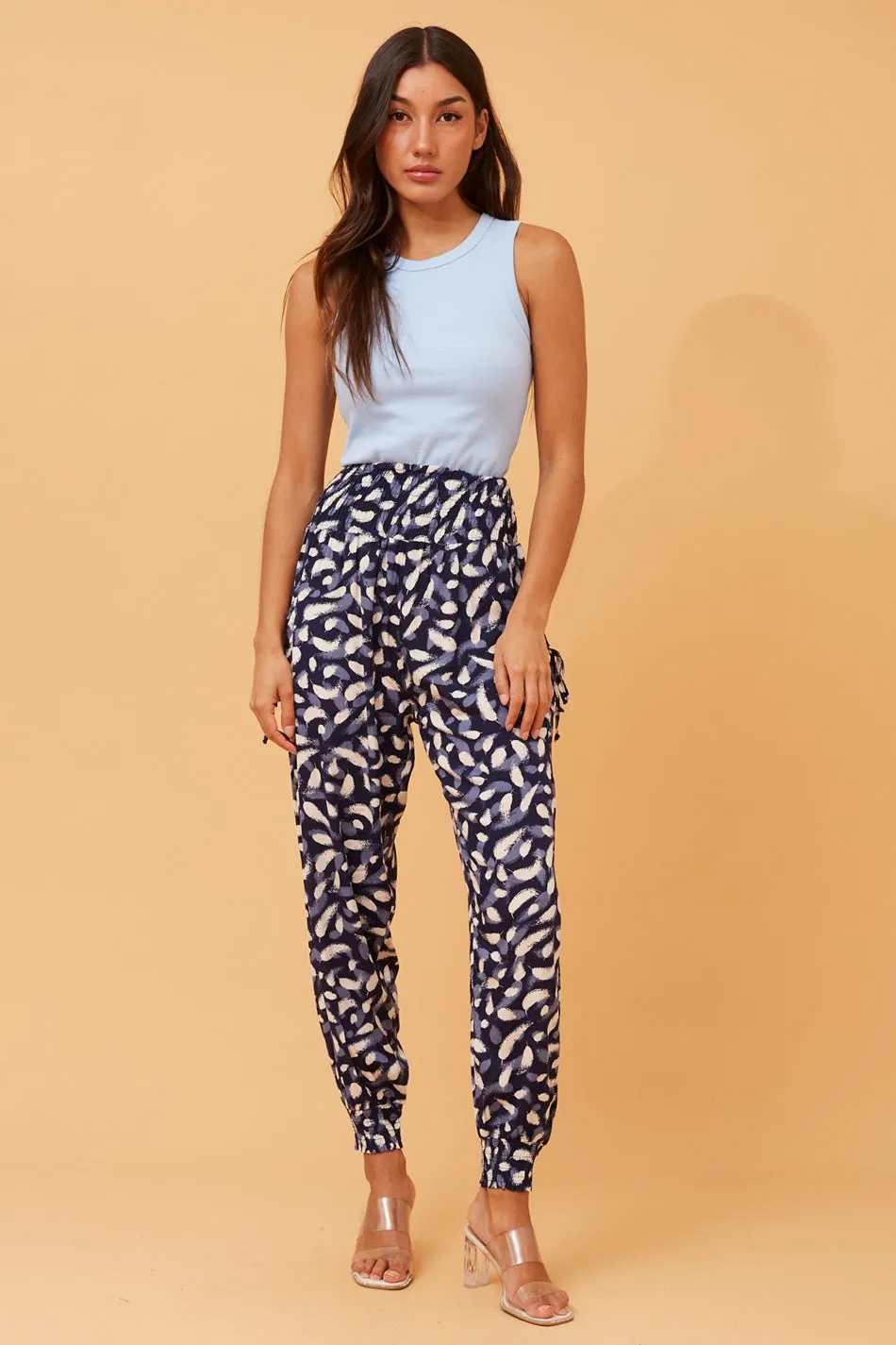 ABSTRACT PRINT HAREM PANTS