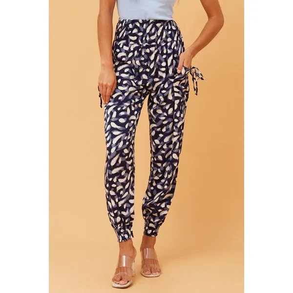 ABSTRACT PRINT HAREM PANTS