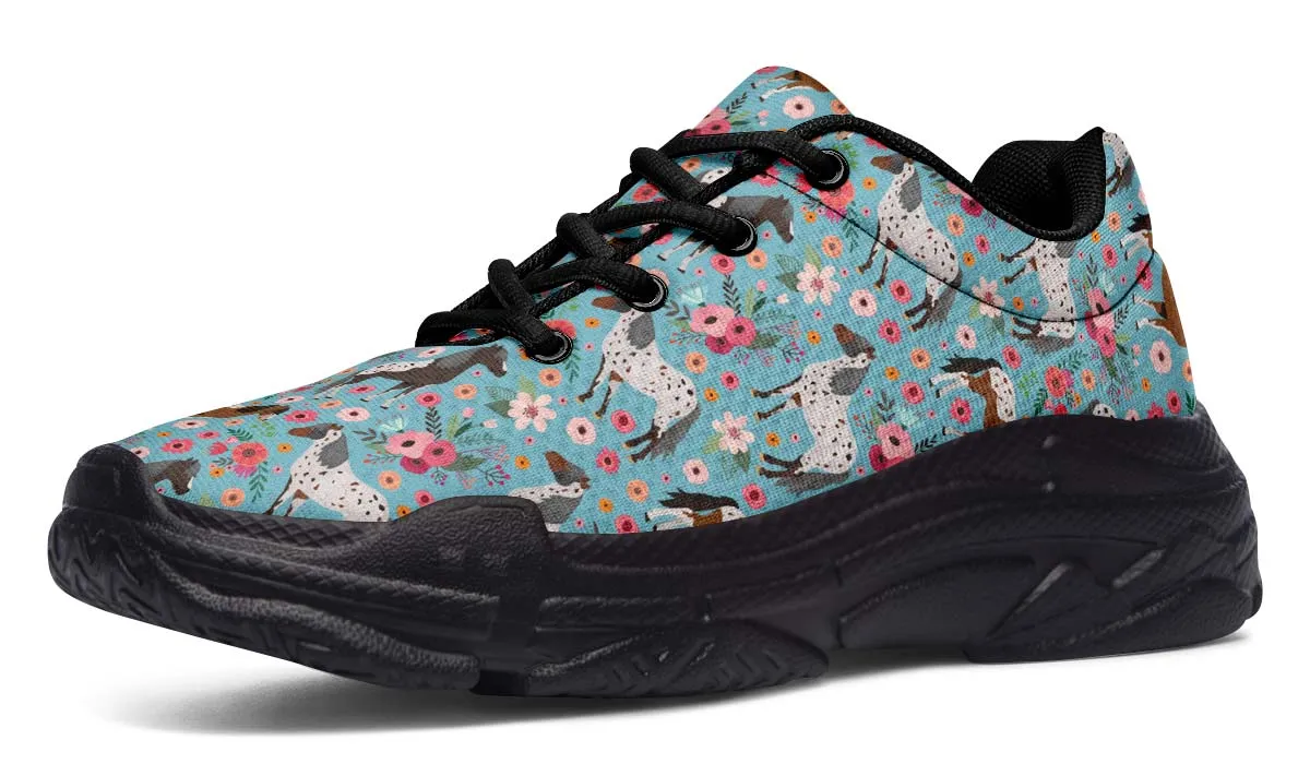 Appaloosa Horse Flower Chunky Sneakers