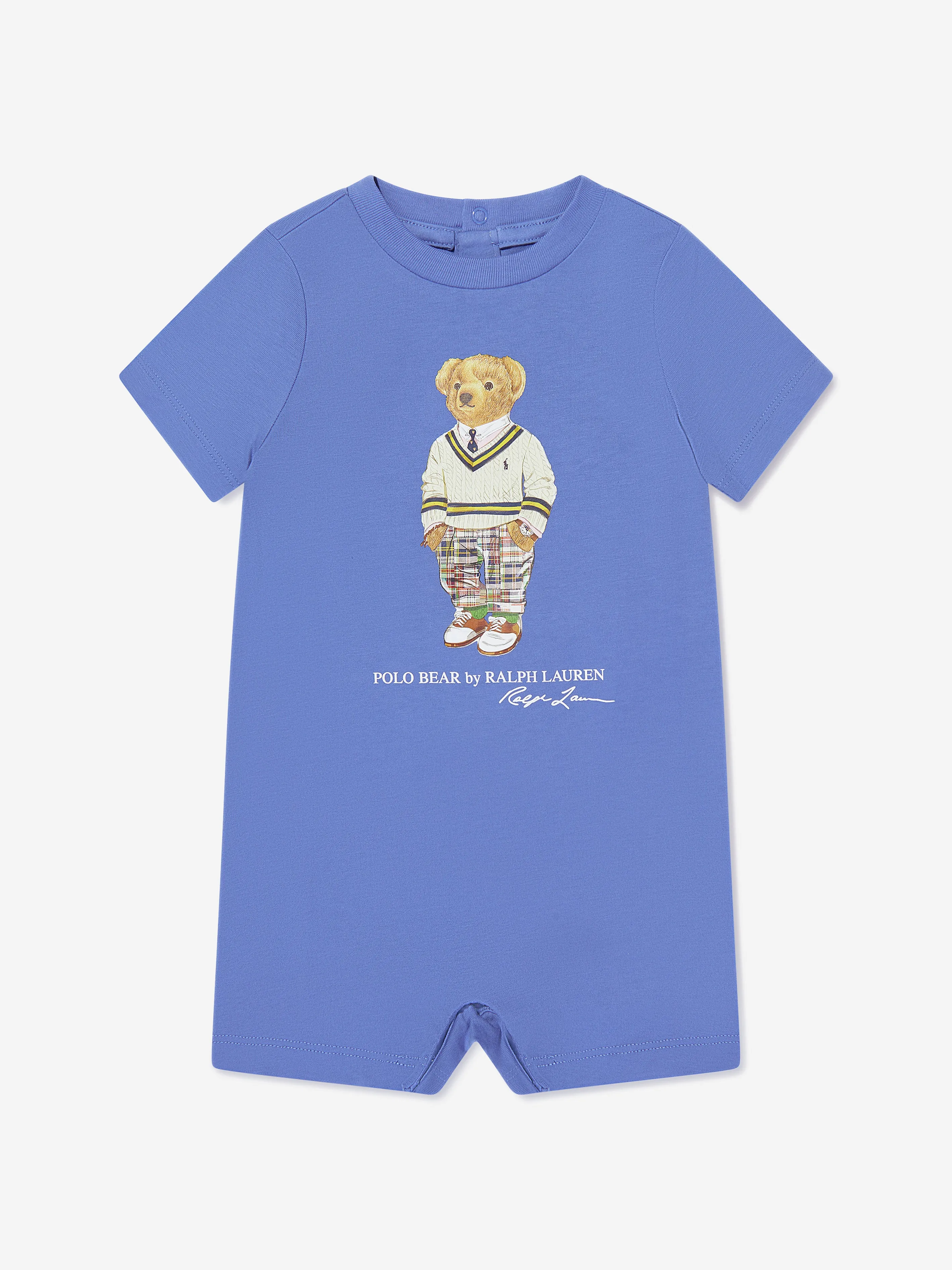 Baby Boys Bear Romper in Blue