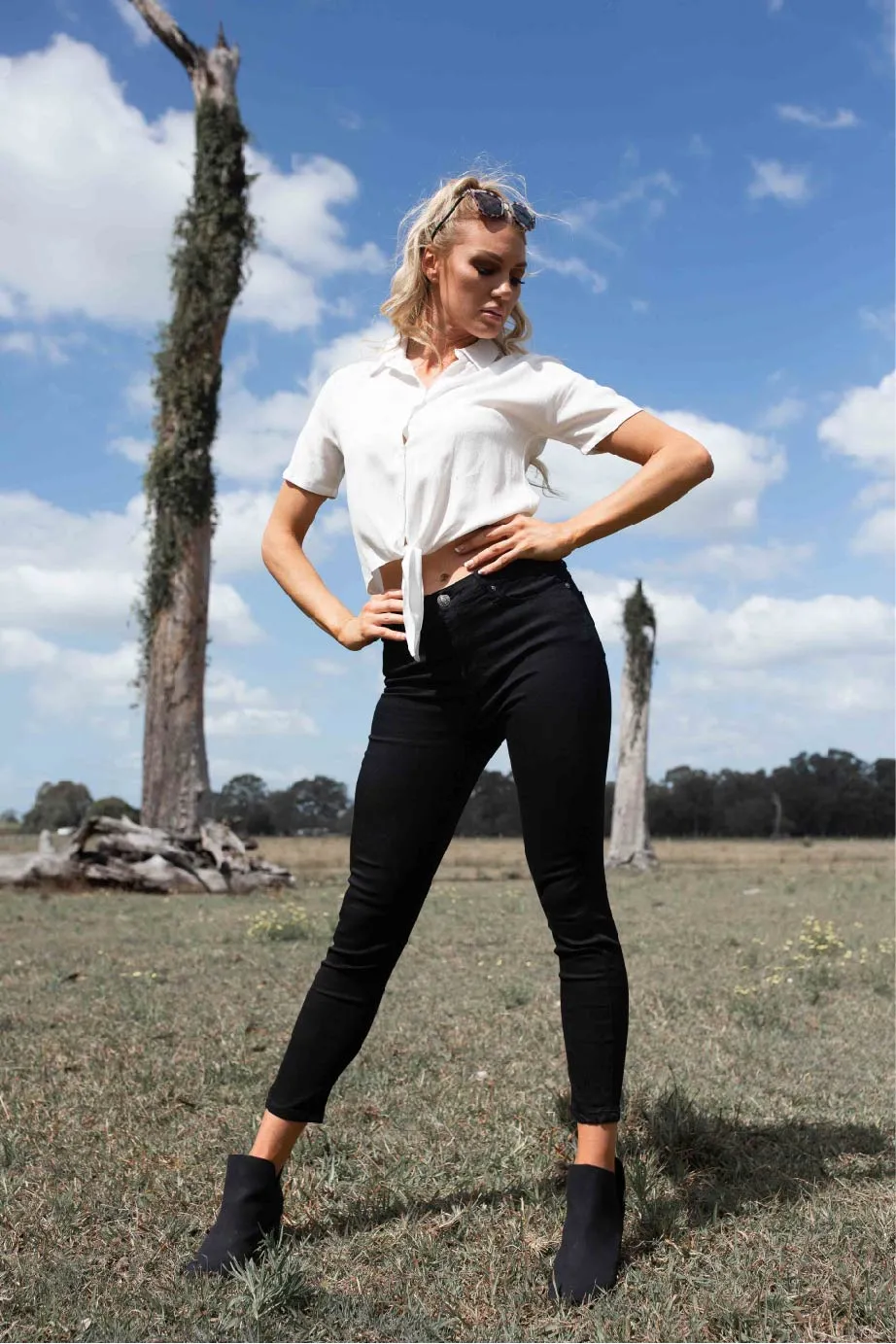 Basic Black Super Skinny Denim Stretch Pant