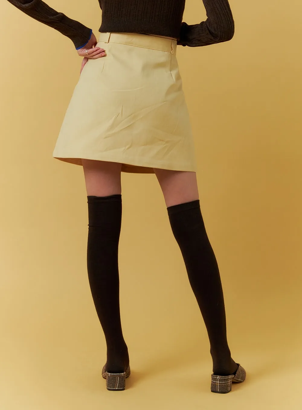 Basic Cotton Mini Skirt IF408