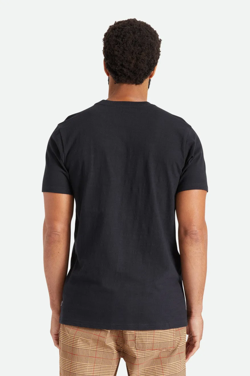 Basic Slub S/S Pocket Tee - Black