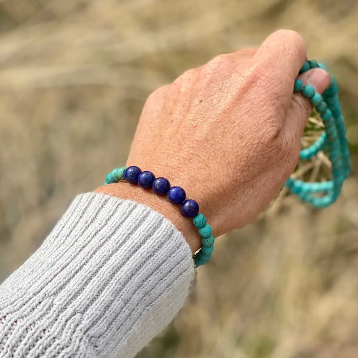 Beach Themed Jewelry Set for Kids with an Ocean Planet Bracelet and Starfish Necklace Earring Combo