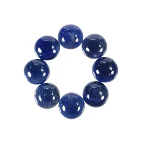 BLUE SAPPHIRE Gemstone Cabochon : 36.00cts Natural Untreated Unheated Sapphire Round Shape 10mm 8pc