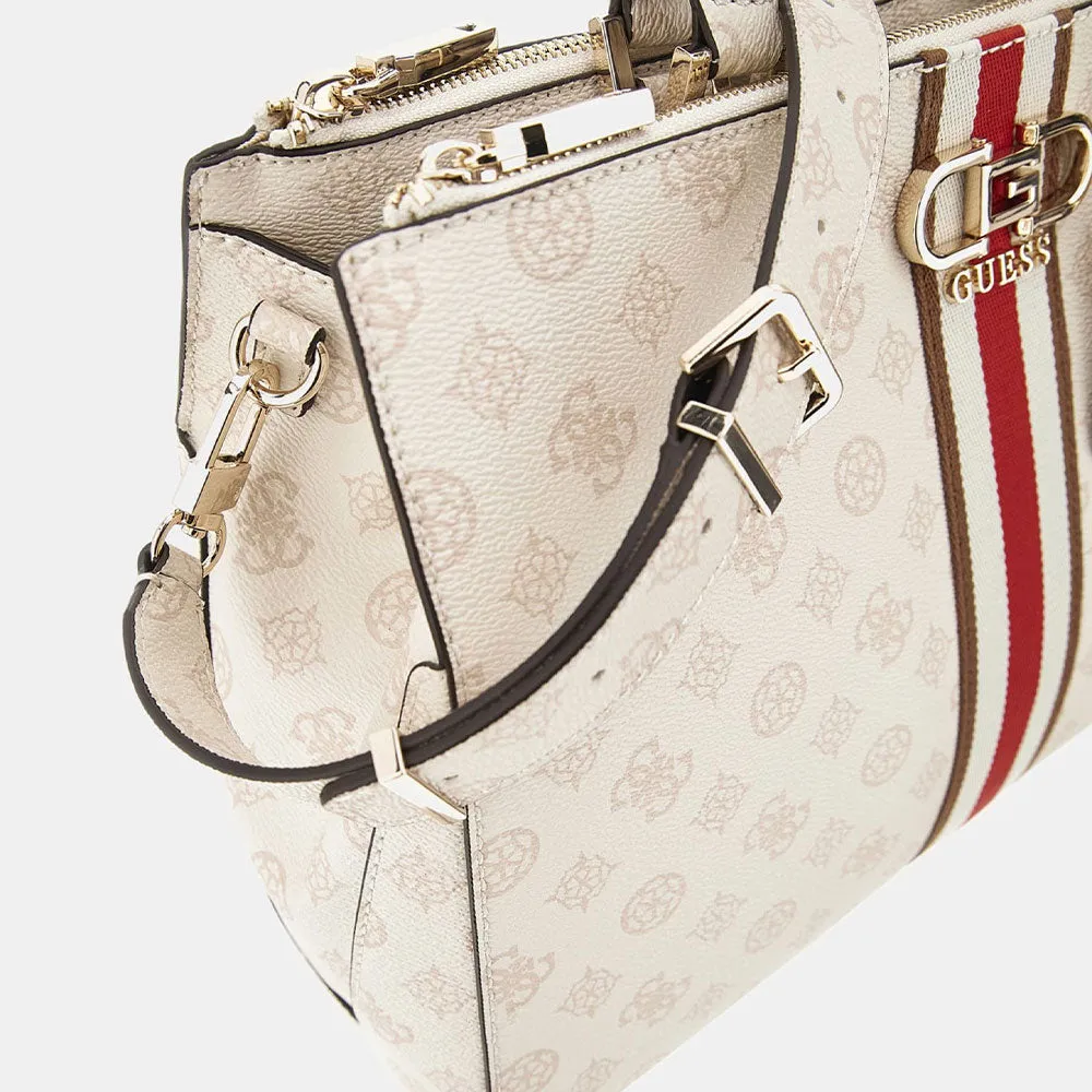 Borsa Donna a Mano GUESS Linea Nelka Colore Cream Logo