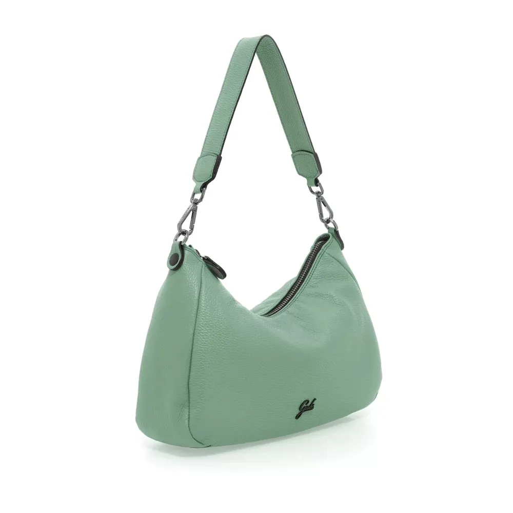 Borsa Donna a Spalla GABS Isabel in Pelle Martellata Tea Verde Large