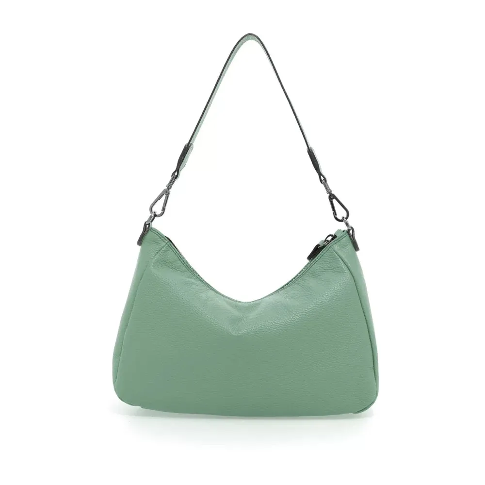 Borsa Donna a Spalla GABS Isabel in Pelle Martellata Tea Verde Large