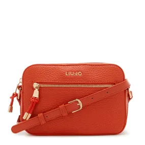 Borsa Donna a Tracolla LIU JO Better Ecosostenibile Effetto Bottalato Arancio AF3164