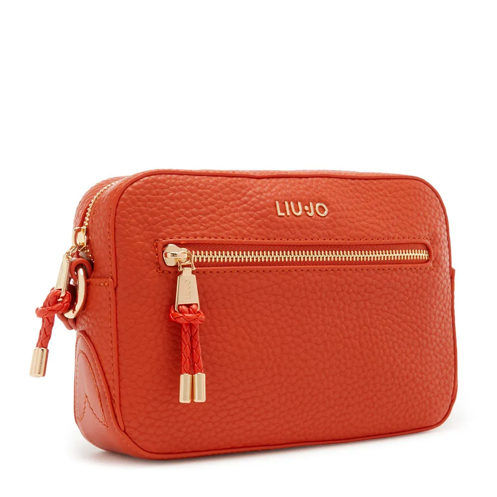 Borsa Donna a Tracolla LIU JO Better Ecosostenibile Effetto Bottalato Arancio AF3164