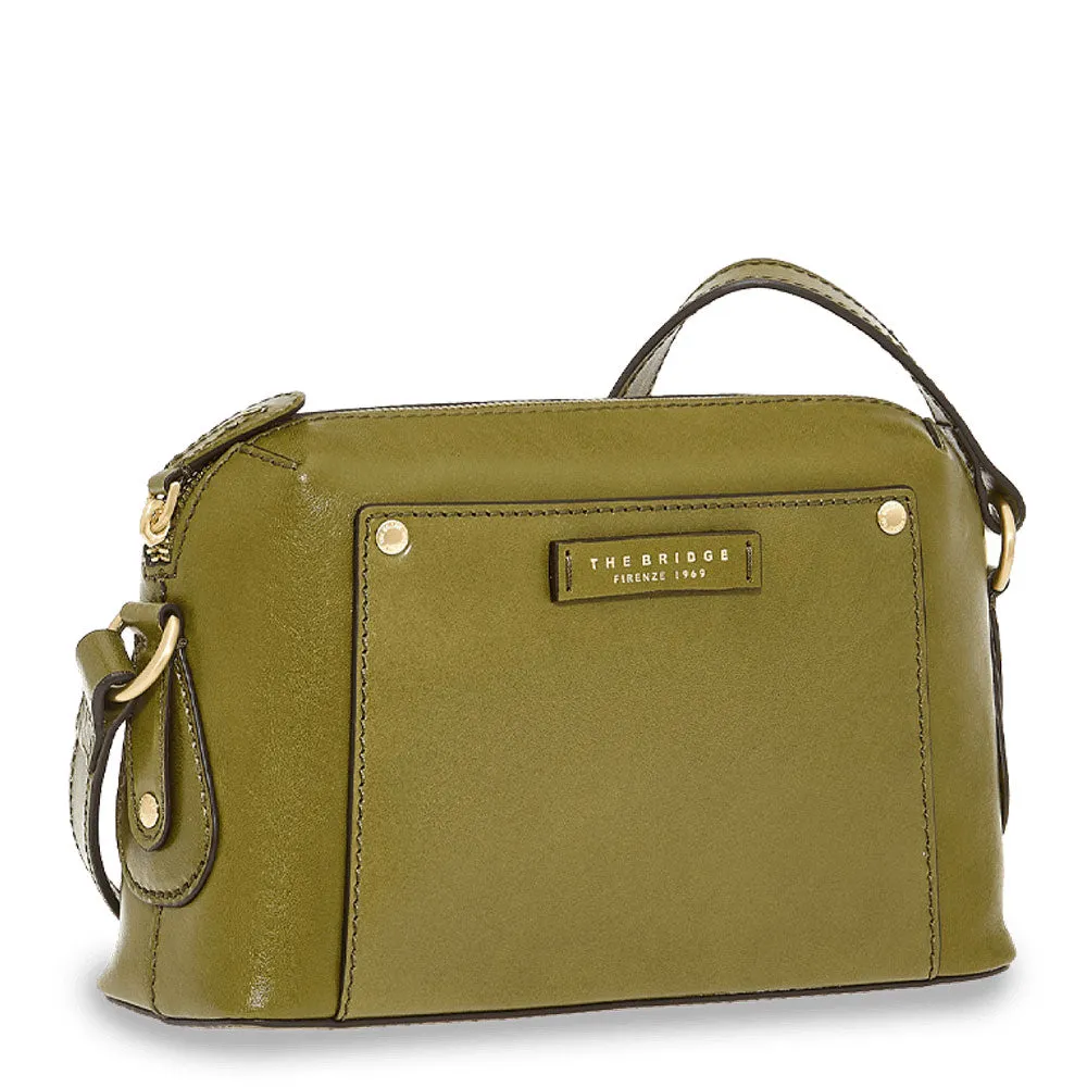 Borsa Donna a Tracolla THE BRIDGE linea Cecilia in Pelle Verde Fico