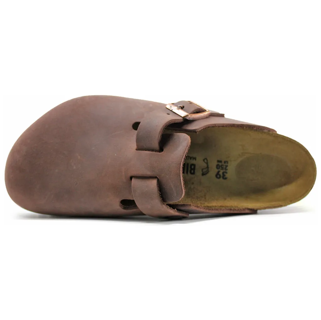 Boston Waxy Leather Unisex Clogs