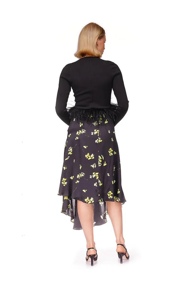 Callie Skirt - Black Flower Shower