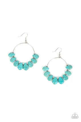 Canyon Quarry - Blue Paparazzi Earrings