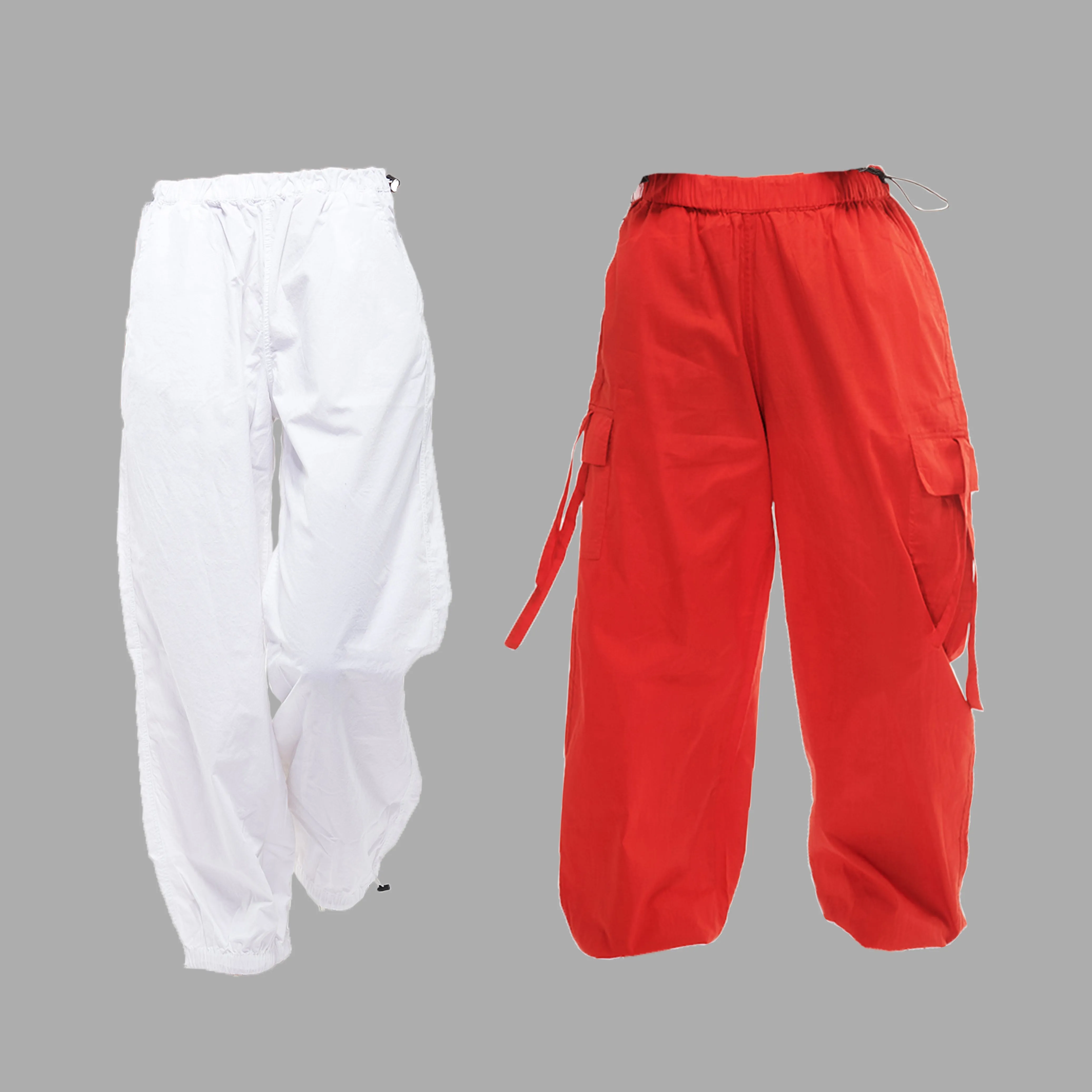 Cargo & Basic Parachute Pants Combo