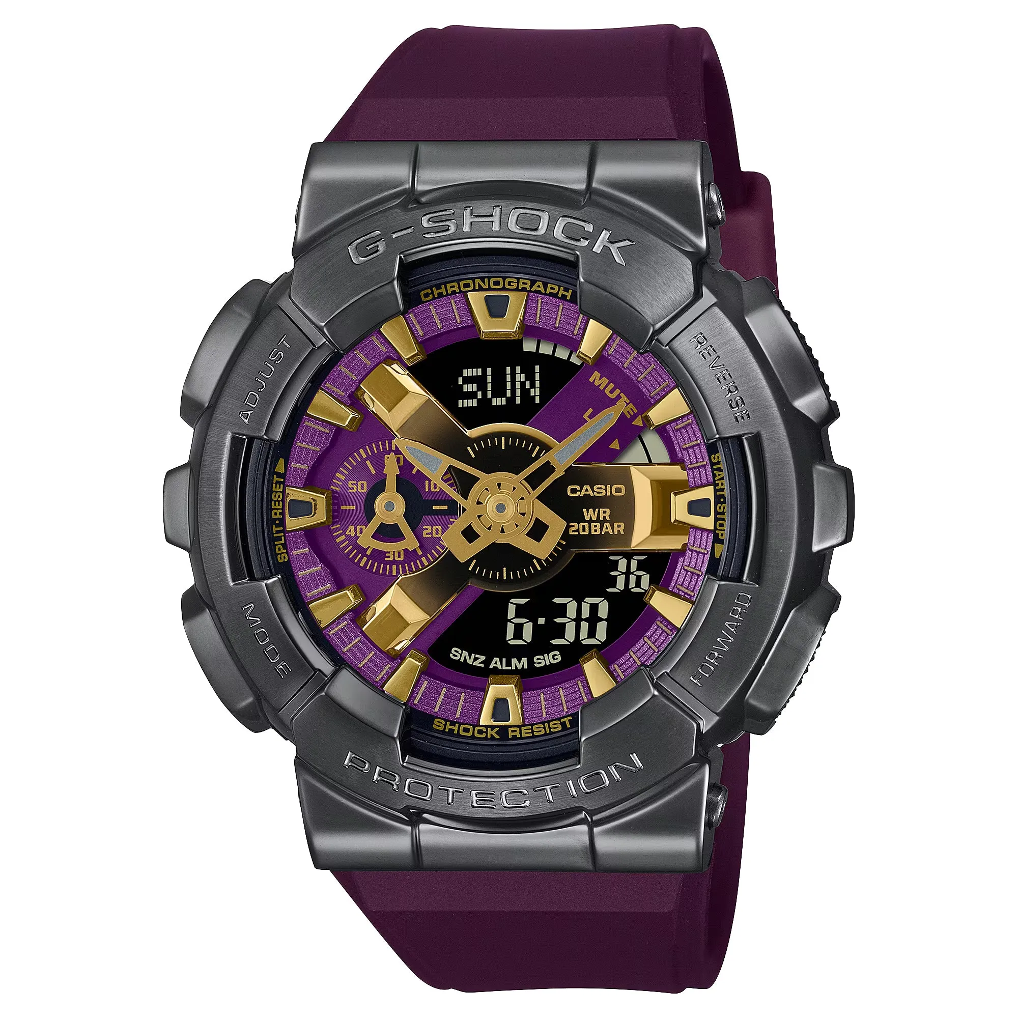 Casio G-Shock GM110CL-6A Classy Off-Road Purple Rainbow Metal Watch