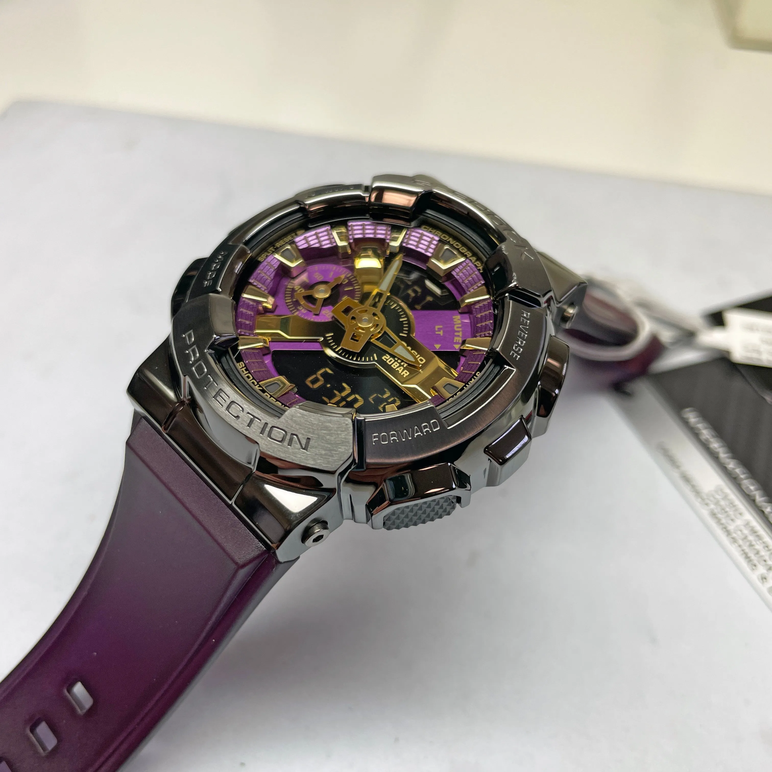 Casio G-Shock GM110CL-6A Classy Off-Road Purple Rainbow Metal Watch