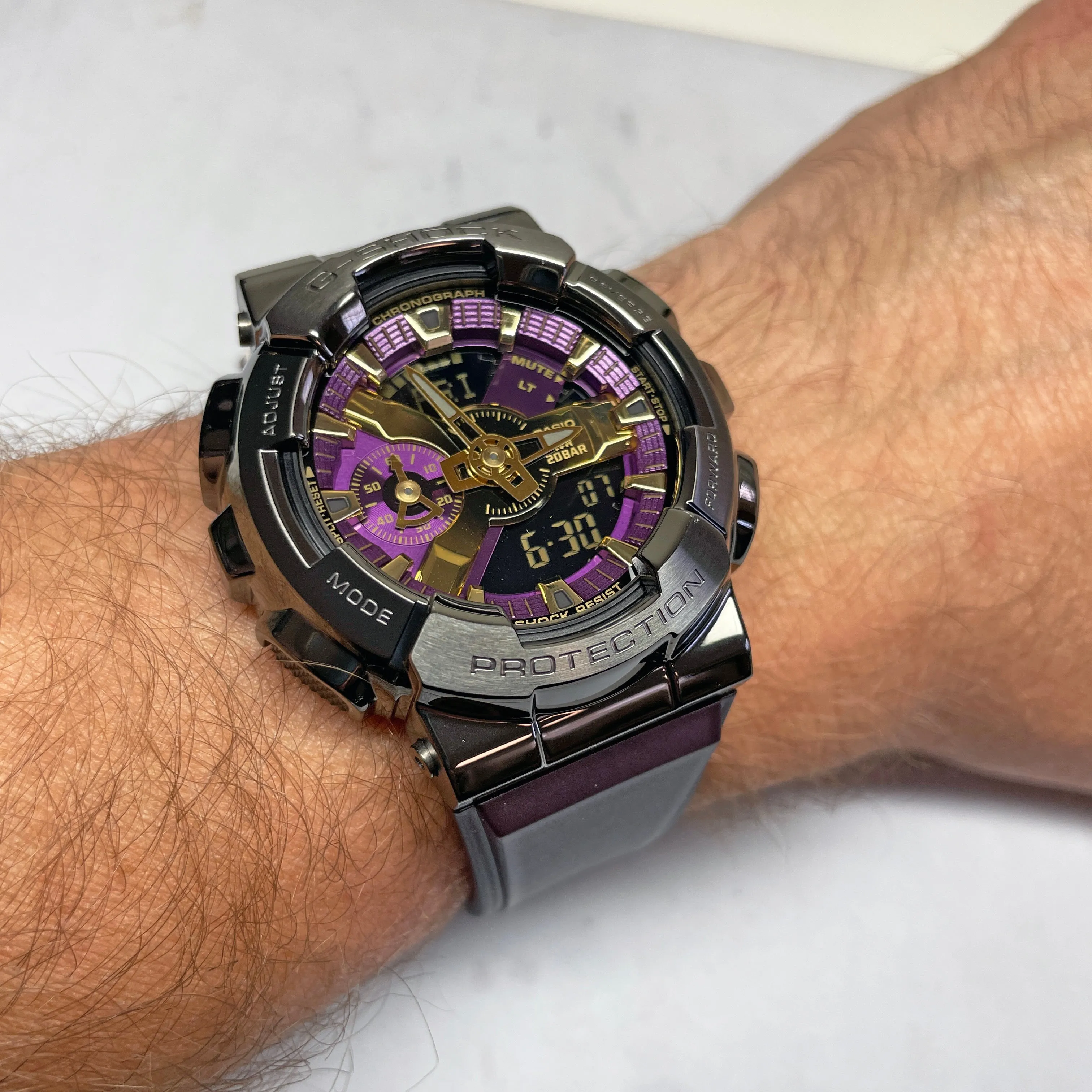 Casio G-Shock GM110CL-6A Classy Off-Road Purple Rainbow Metal Watch