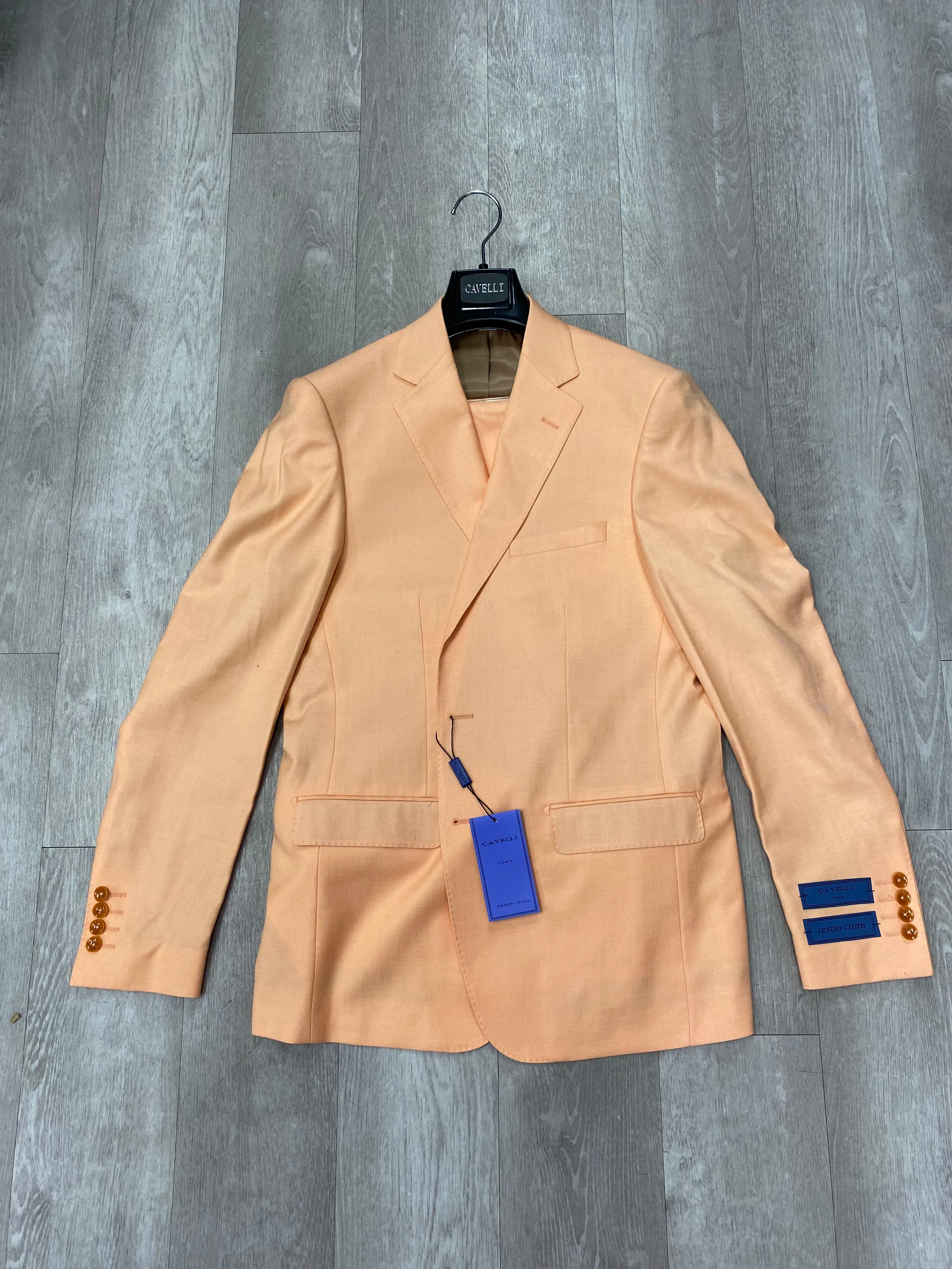 Cavelli Uomo Porto Slim Fit Suit 1986/11 Light Orange