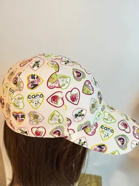 Chanel 06P, 2006 Spring CC Coco logo hearts pink multicolor cotton Hat Baseball Cap