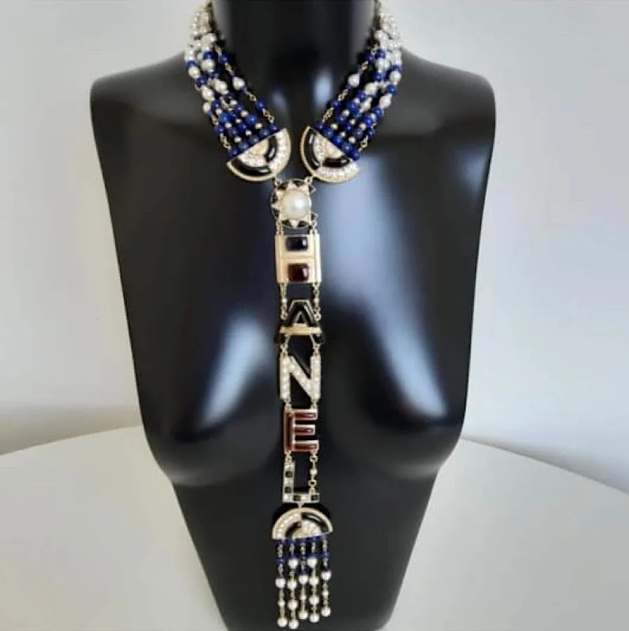 Chanel 2019, 19A Logomania Collection Letters Multicolor Necklace