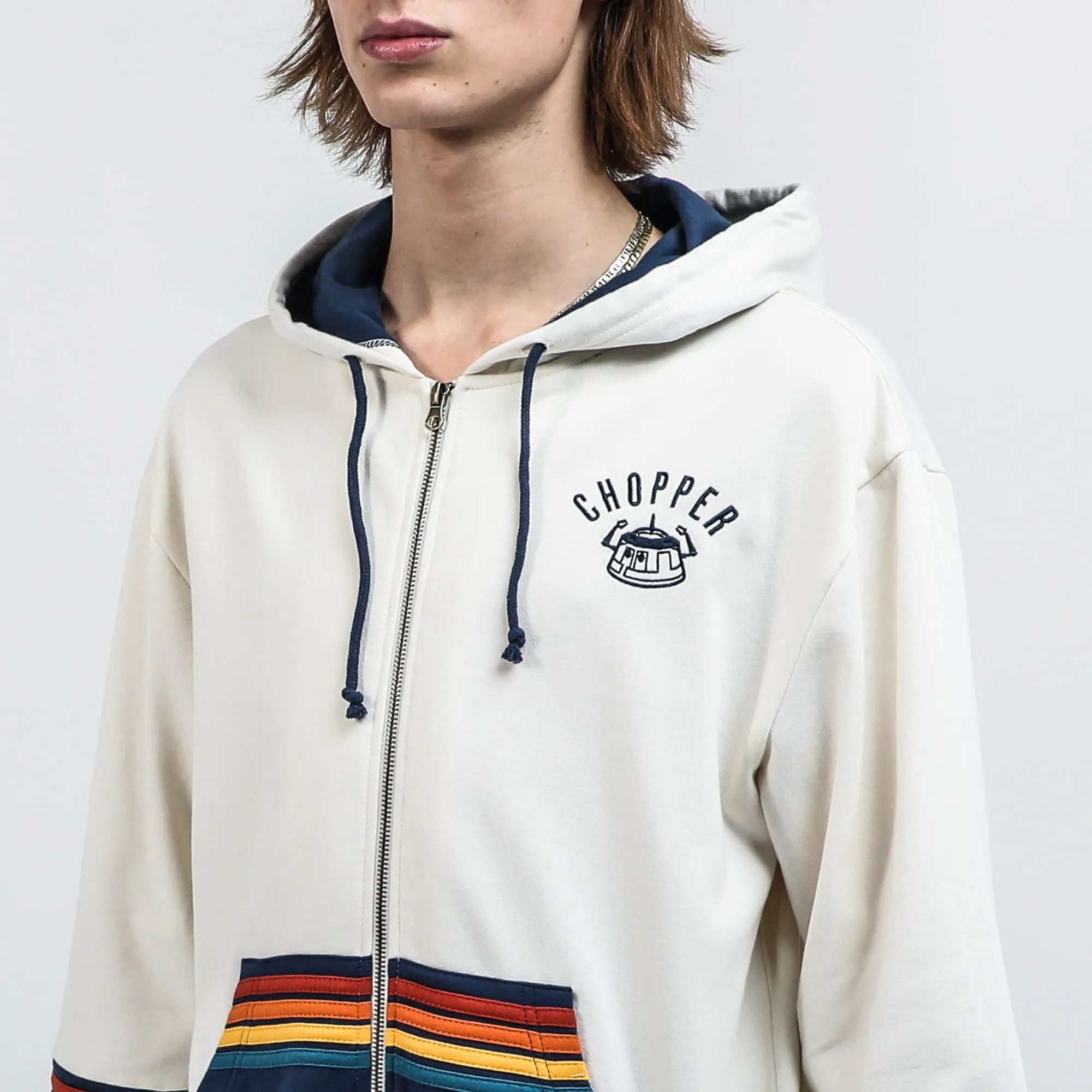 Chopper Retro Stripe Zip-Up Hoodie