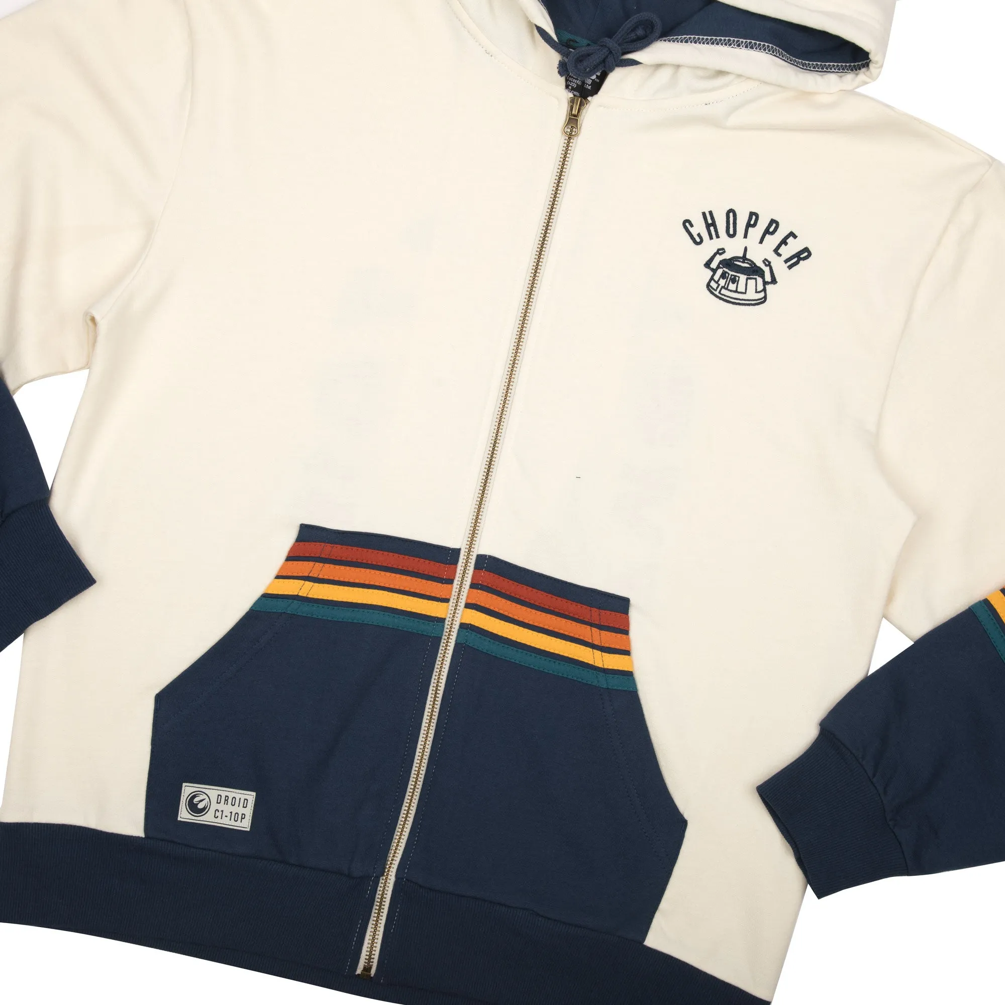 Chopper Retro Stripe Zip-Up Hoodie