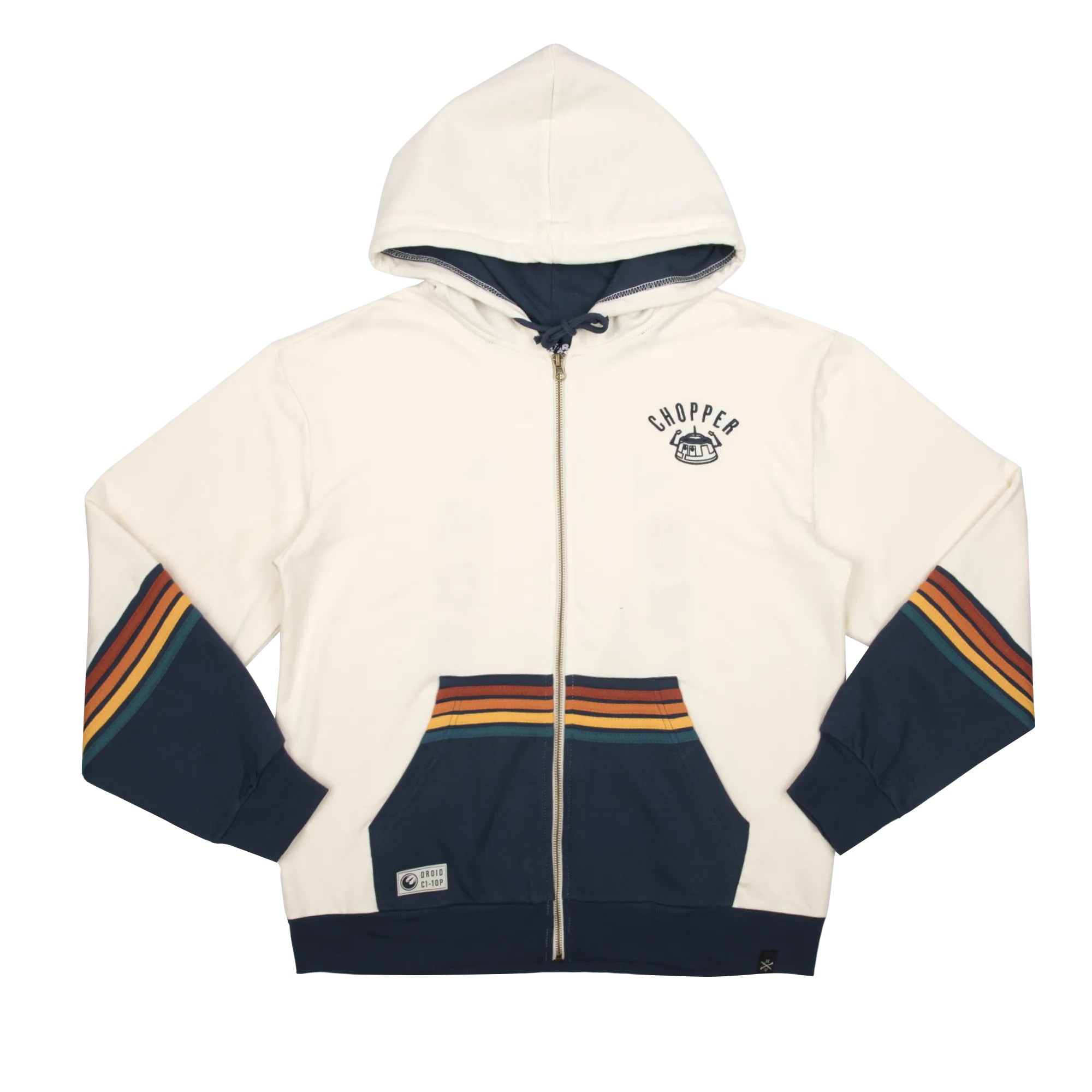 Chopper Retro Stripe Zip-Up Hoodie