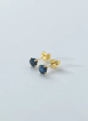 Clarice sapphire earstuds 14k gold