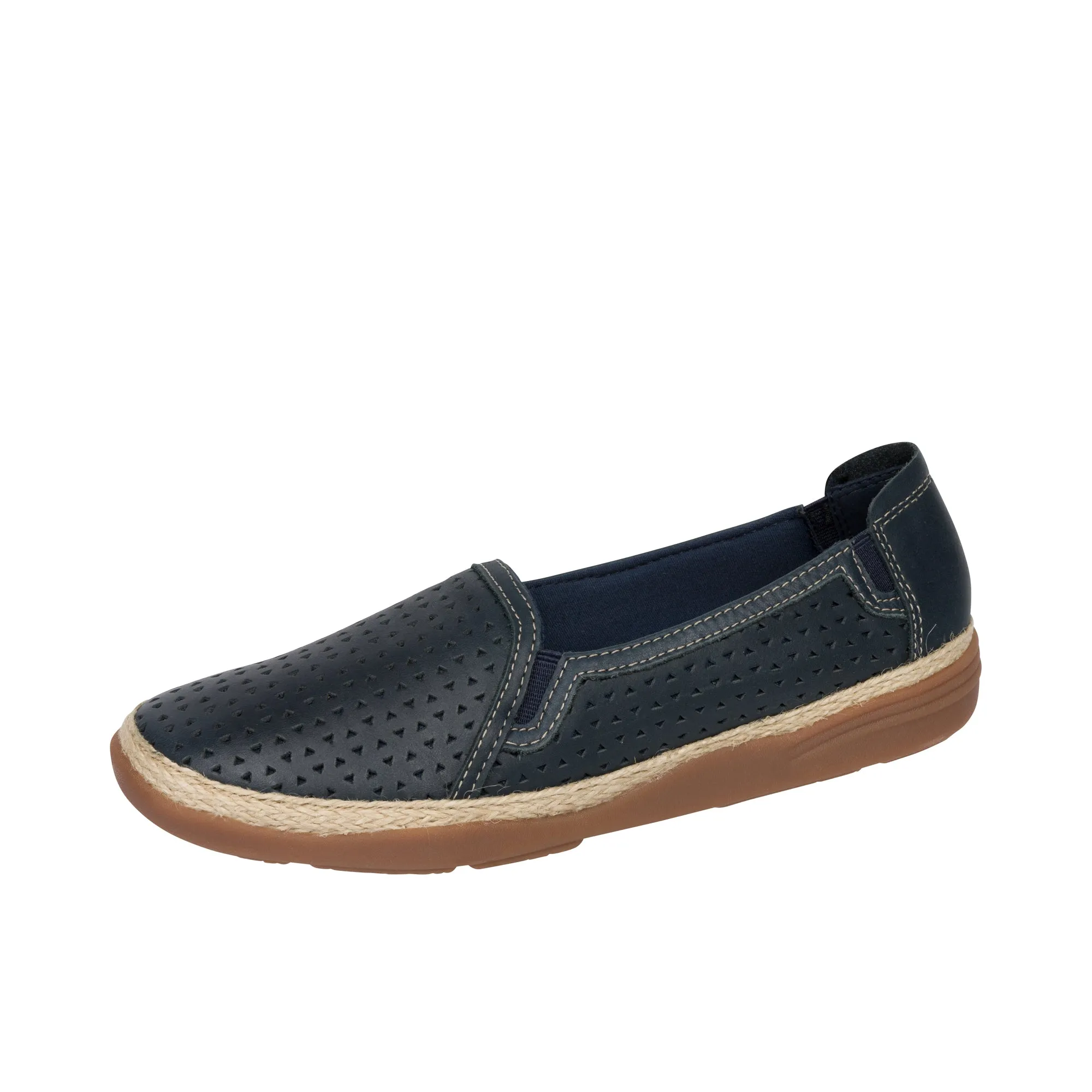 Clarks Womens Elaina Ruby Navy Leather