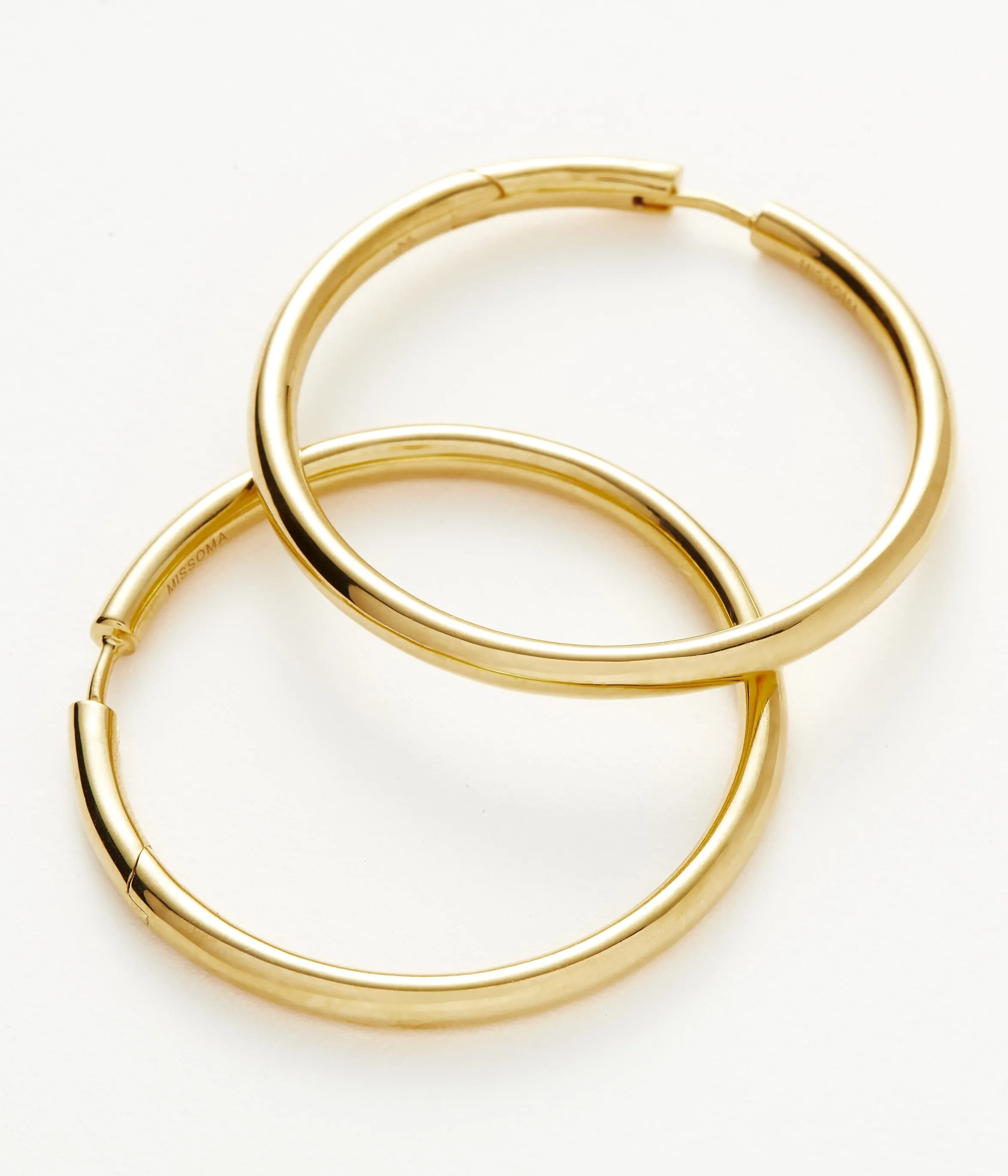 Classic Tunnel Oversized Hoop Earrings | 18ct Gold Plated