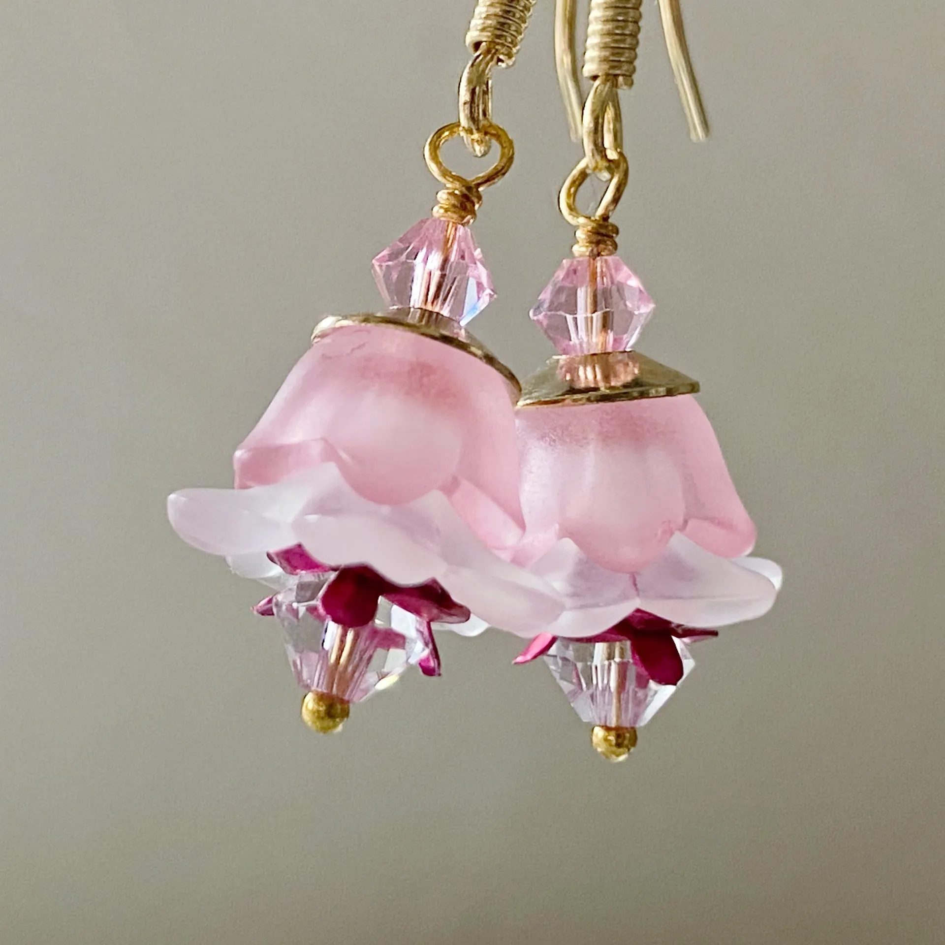 Clearance Flower earrings in pretty pink