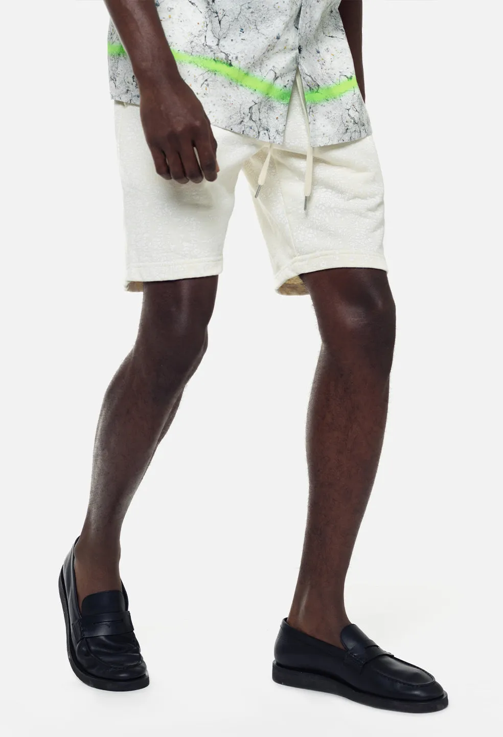 Coated Terry Shorts / Salt