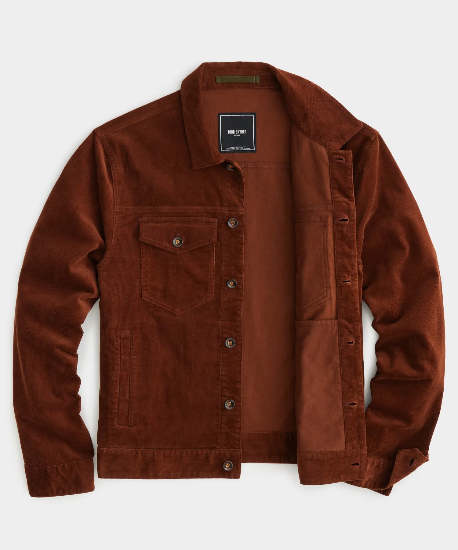 Corduroy Dylan Jacket in Rust