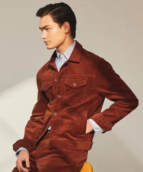 Corduroy Dylan Jacket in Rust