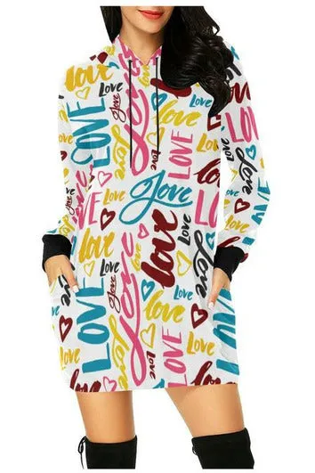 Counting the Ways Hoodie Mini Dress