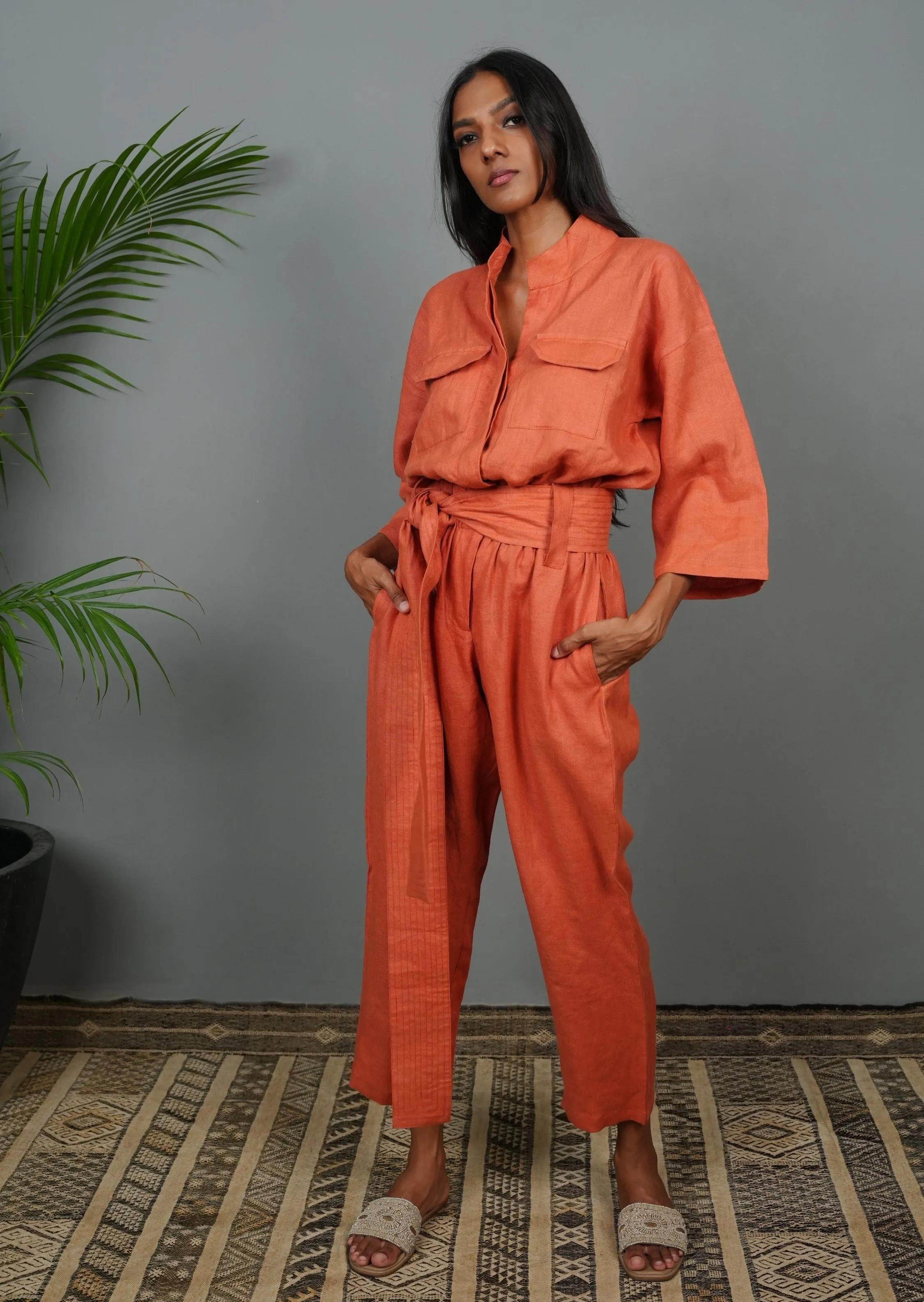 Crop Anusha Jumpsuit - Spice