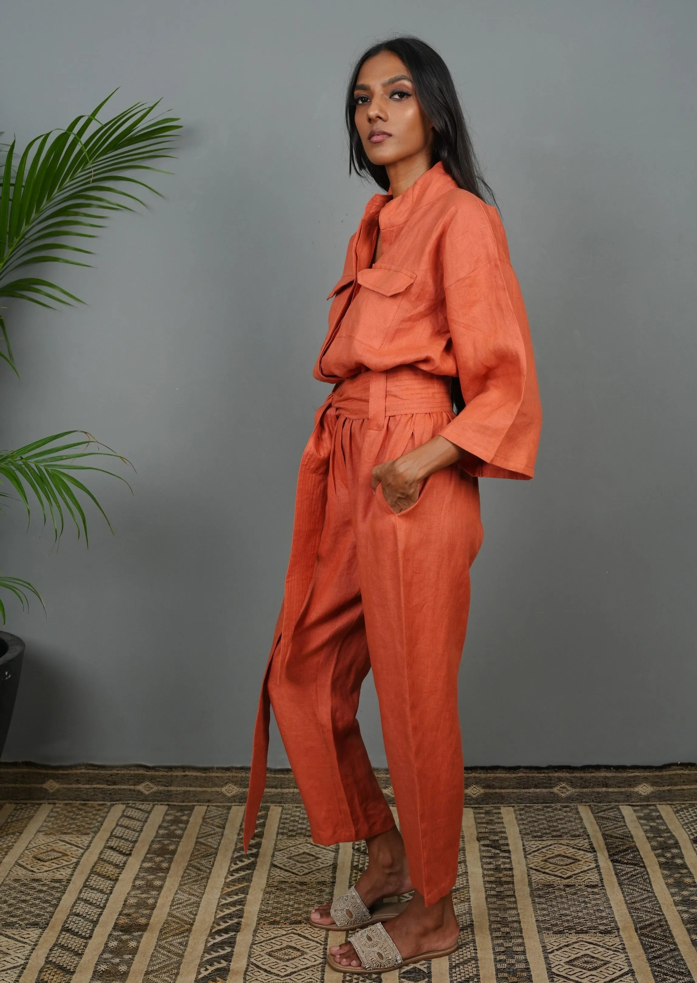 Crop Anusha Jumpsuit - Spice