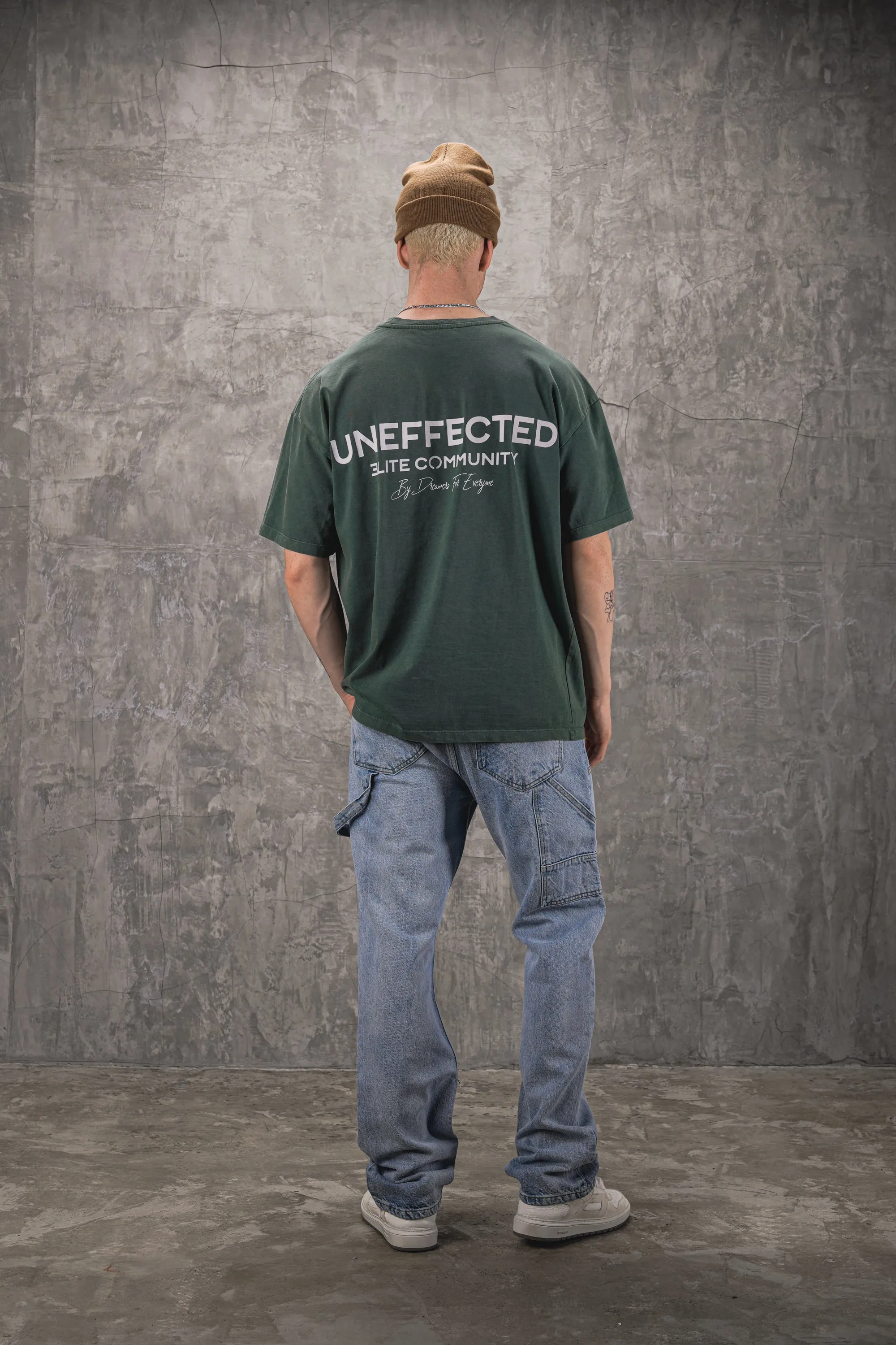 Elite Community Signature Oversized Tee - Washed Green