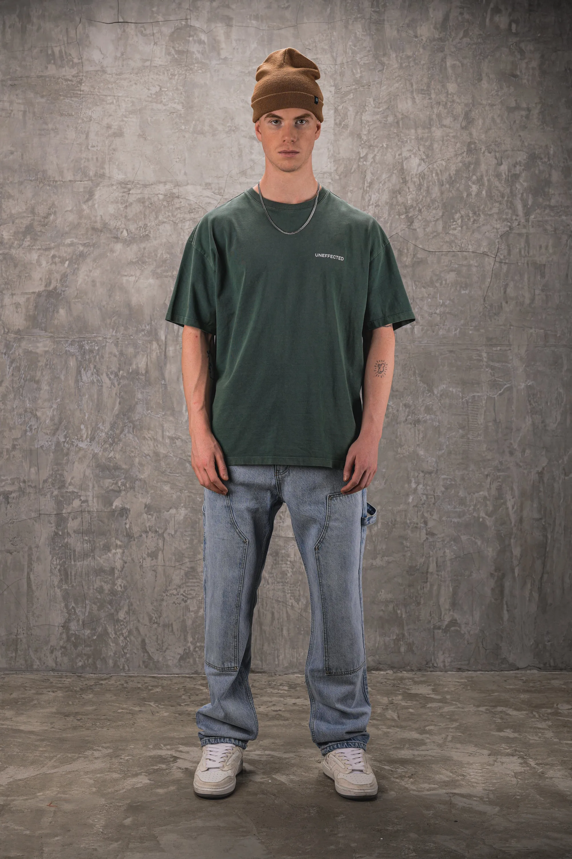 Elite Community Signature Oversized Tee - Washed Green