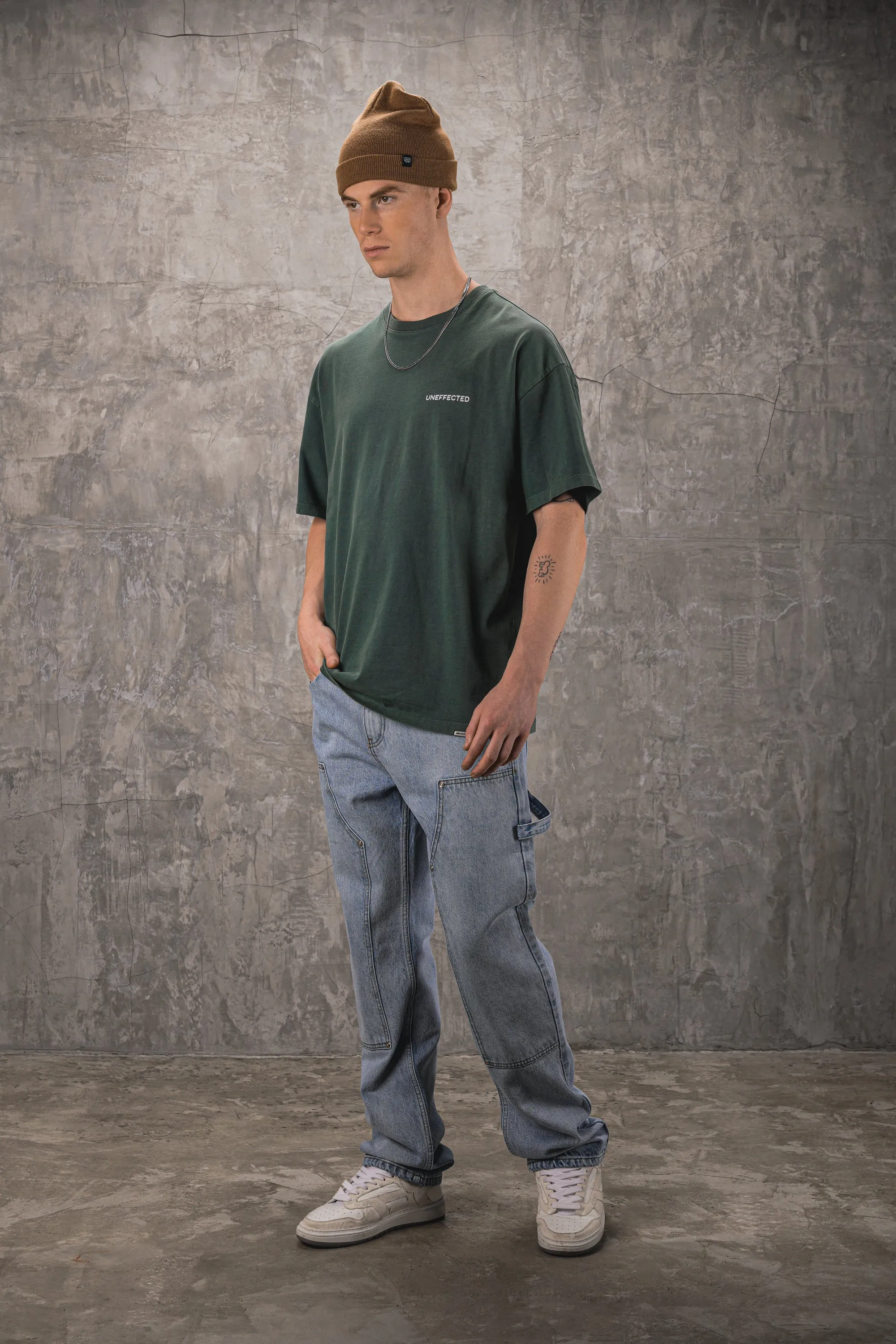 Elite Community Signature Oversized Tee - Washed Green