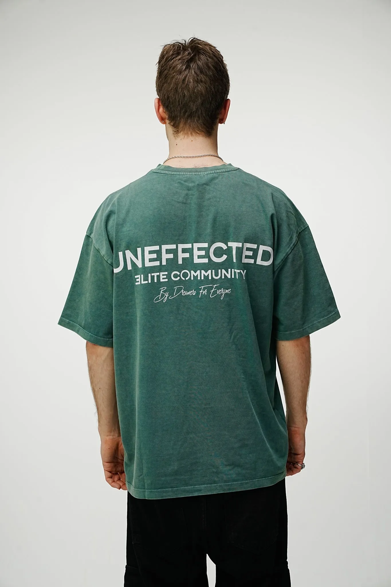 Elite Community Signature Oversized Tee - Washed Green