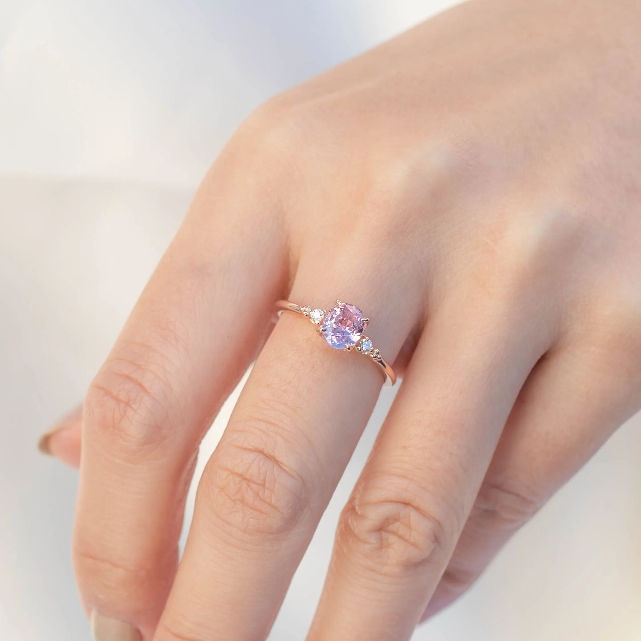 Estel Ring - 1.12ct Pink Sapphire, 14k Rose Gold (One of a kind)