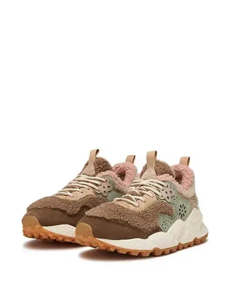 Flower Mountain Womens Kotetsu Trainers Beige / Pink