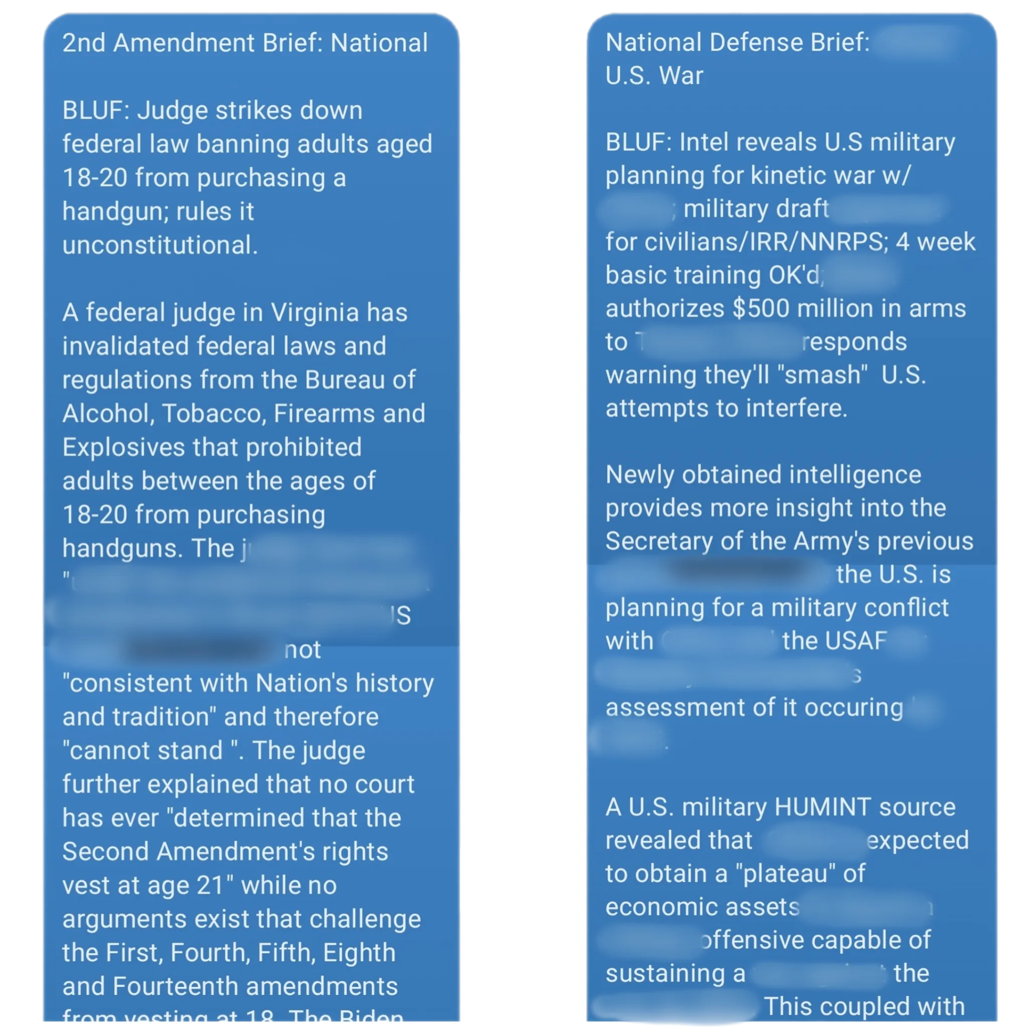 Grayman Briefing Classified Subscription - Intel and Situational Awareness Updates