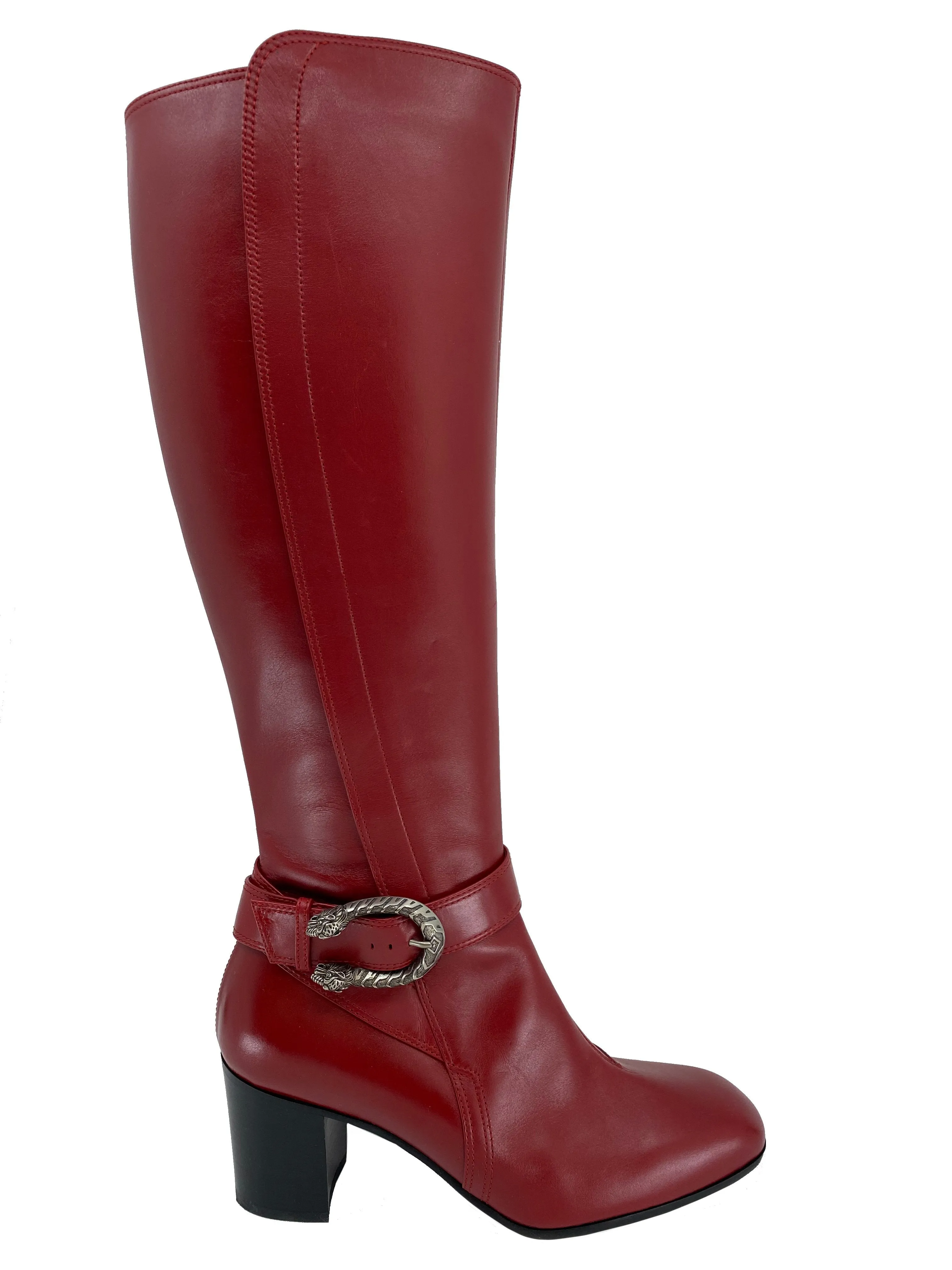 Gucci Dionysus Leather Knee Boots Size 7.5 NEW