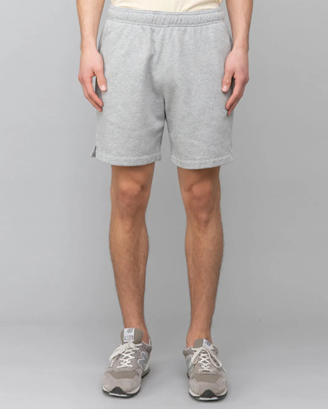 HEATHER FLEECE SWEATSHORT / HEATHER GREY