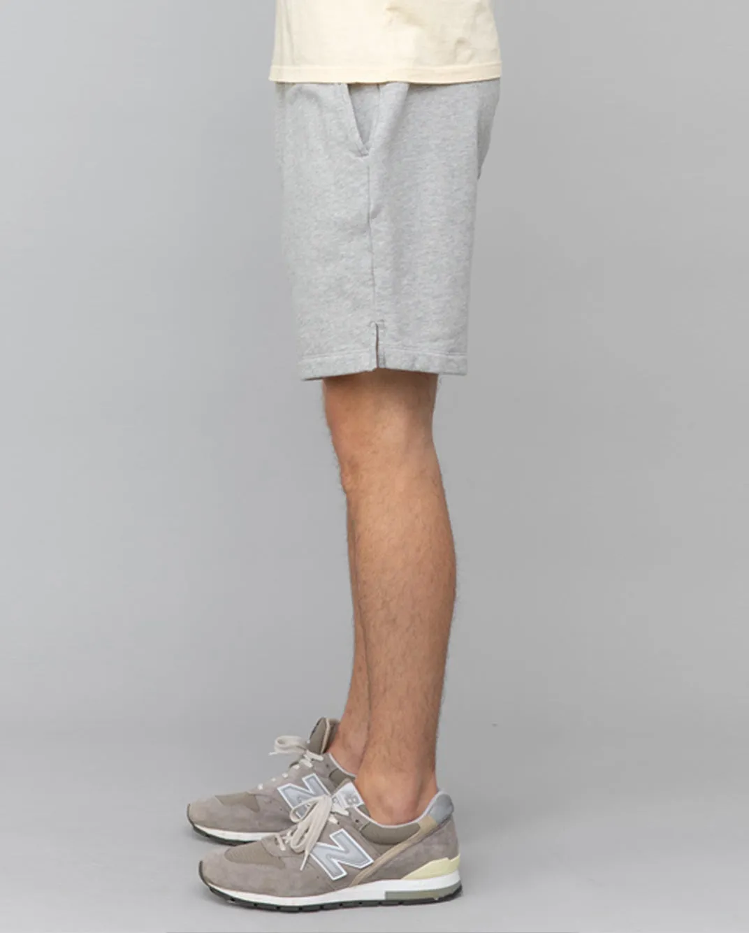 HEATHER FLEECE SWEATSHORT / HEATHER GREY